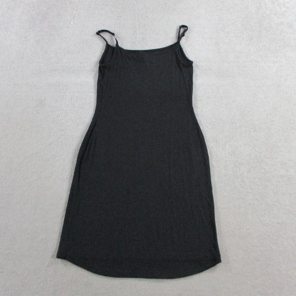 SKIMS Soft Lounge Rib Mini Slip Dress Womens Small Onyx Black Modal Blend NWOT - Picture 4 of 9